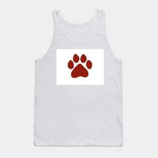 Red dog paw Tank Top